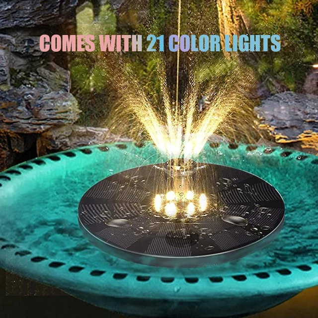 Led Napenergia -Szökőkút Medence Akkumulátor 1200Mah Vízesés Szökőkút Kerti Dekoráció Kültéri Madárfürdő Úszó Víz Udvar - Image 4