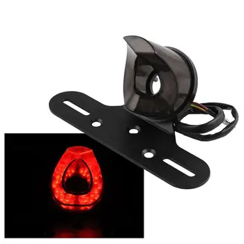 

Motorcycle Accessories Modified Retro Heart Shaped LED Taillight Battery Car Headlight Universal License Plate Frame