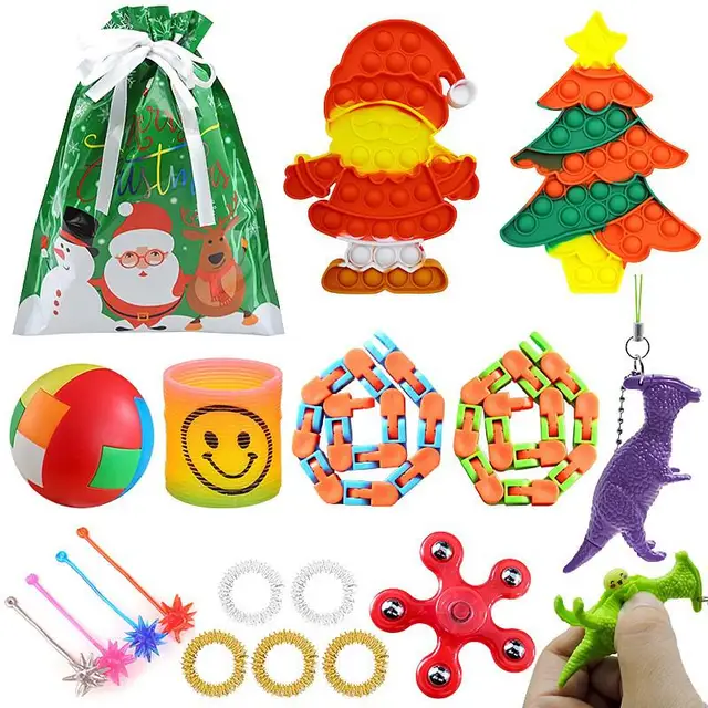 2021 Fidget Toys Advent Calendar Christmas Gift 24 Days Pack Set Anti Stress Kit Stress Relief Figet Toy Blind Box Kids Gift T