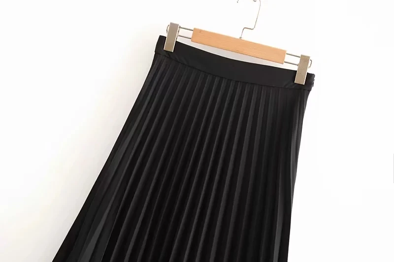 Милая розовая зеленая плиссированная юбка, Женская длинная юбка, Повседневная Офисная Рабочая Юбка с высокой талией, Зимняя Юбка faldas mujer