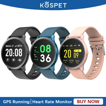 

KOSPET Magic Smart Watch Women 1.3" Heart Rate Blood Pressure Monitoring Sport Track KW19 Smartwatch Men For Android IOS Phone