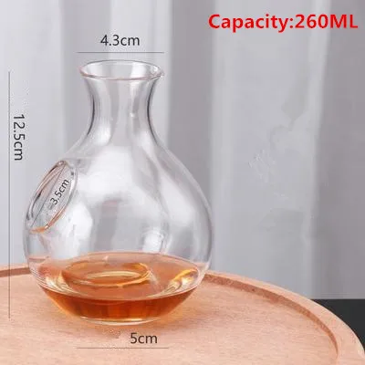 Японский хрустальный стеклянный винный графин с отверстием для большого пальца стеклянный кувшин для льда хомяк гнездо винный контейнер коктейльное шампанское охлаждающие инструменты - Цвет: 260ML