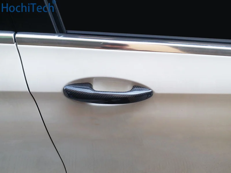 100% натуральное углеродное волокно авто наружная дверная ручка Крышка для Mercedes Benz