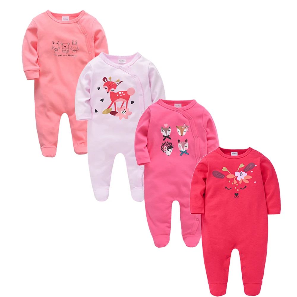 Infant Romper 3 4 Pcs/Lot Baby Girls Boys 0-3 Months