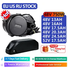 Kit de Conversion Ebike BAFANG BBS02B 48V 750W 17.5AH batterie à mi-entraînement moteur électrique BBS02 E moteur de vélo pour vélos