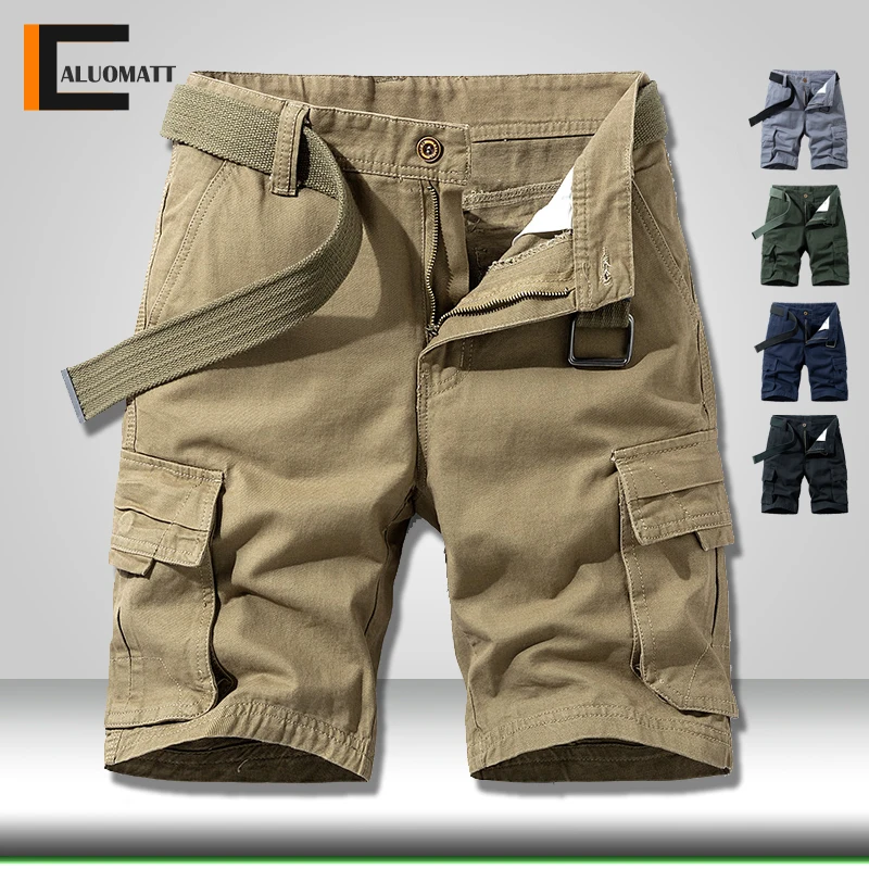 Cut Price Clothing Short-Pants Baggy Streetwear Men Multi-Pocket Cotton Fashion Brand New Solid 4001035203815