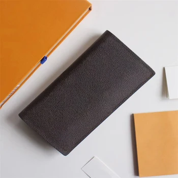 

Classic Women/Men's Casual Business Long Wallets Luxury design Braza purse High-quality Genuine Leather with box Free shipping