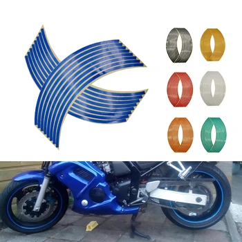 

Motorcycle Wheel Sticker 3D Reflective Rim Tape Auto Decals Strips For Kawasaki KX 125 250 450 F 100 KLX 125 250 KDX 125 250
