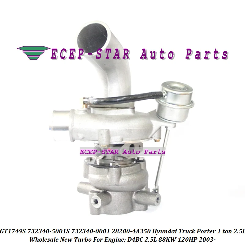 Turbo GT1749S 732340-5001S 732340-0001 732340 28200-4A350  Turbocharger For Hyundai Truck Porter 1 ton 88KW 120HP 2003- D4BC 2 (2)