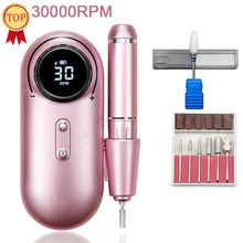 

30000PRM Electric Nail Drill Machine Rechargeable Portable With LCD Display With Power Bank Function Profession Salon Nail Tool