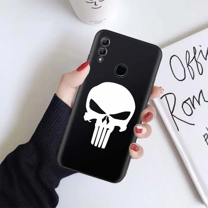 С героями комиксов Марвел, Каратель черный чехол для huawei Honor 9X 8X Y9 фотоаппаратов моментальной печати 7S 7X9 10 Lite 8A Pro 20i Y5 Y6 Y7 мягкий чехол для мобильного телефона - Цвет: BS140-3
