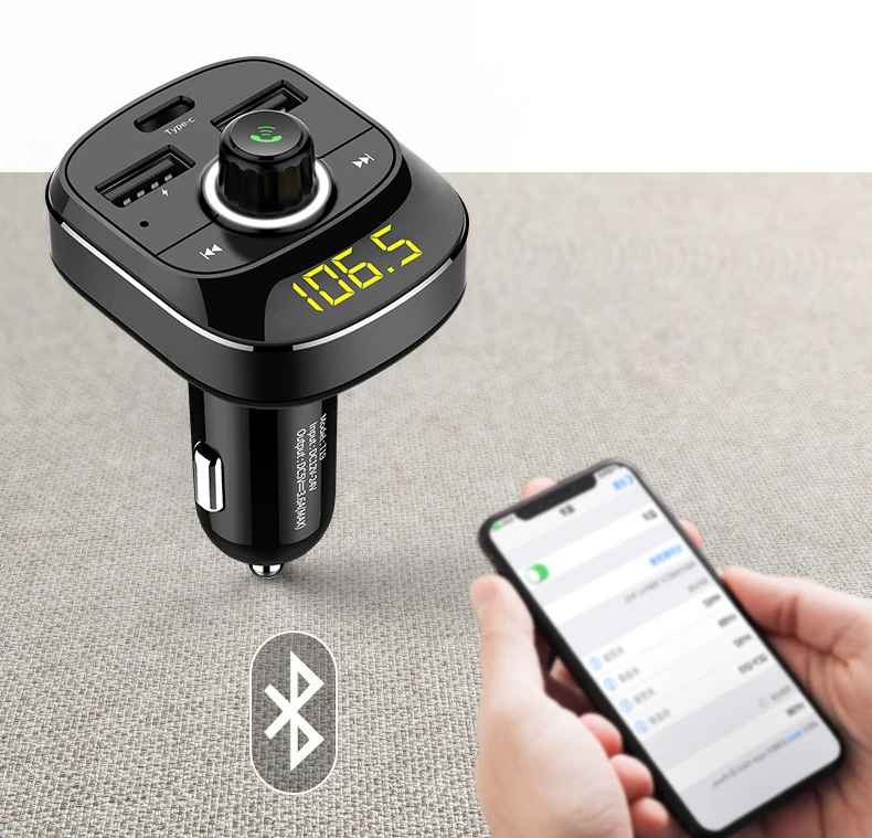 Автомобильный mp3 современный автомобильный mp3type-c Быстрая зарядка Bluetooth автомобильное зарядное устройство fm-передатчик Bluetooth плеер автозапчасти XC-178