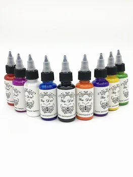 

9Bottle 1oz Tattoo Ink Pigment Set Kits Body Arts 30ml black Professinal Beauty Permanent Makesup Paints Accesories