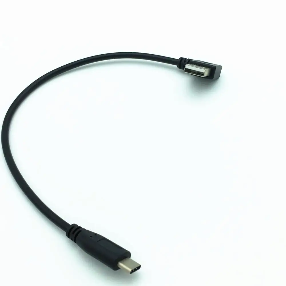LeTV 1S Зарядный Кабель type-C кабель для передачи данных USB AM 90 ° локоть влево/type/c Кабель-адаптер 25 см
