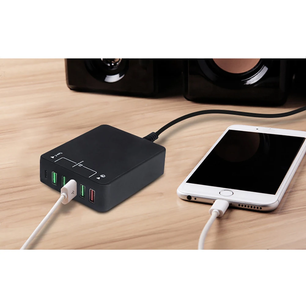 Универсальное многопортовое USB зарядное устройство C-type Быстрая зарядка 3,0 type-C умная подставка для телефона ПК быстрое зарядное устройство
