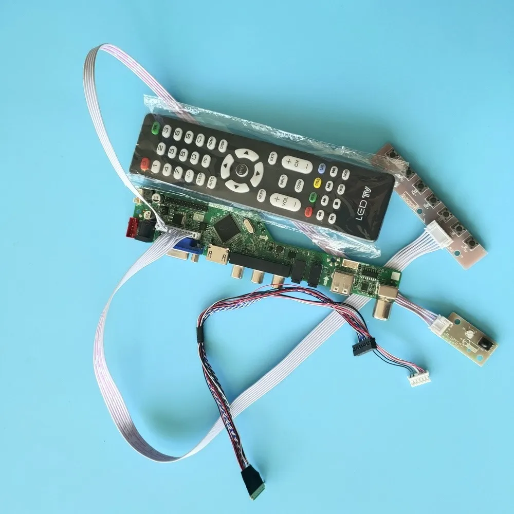 

Комплект для B156XTN05.0 плата ЖК-контроллера с USB Panel 1366x768, аудио экран, дисплей, HDMI TV VGA, 40-контактный СВЕТОДИОДНЫЙ монитор, AV пульт дистанционного управления 15,6"