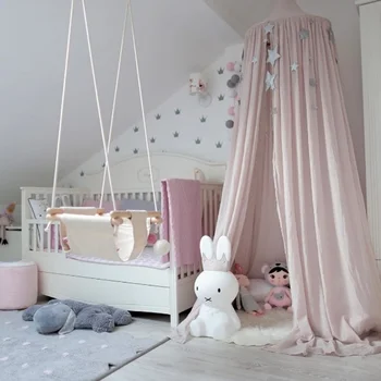 

Kid Toy Net Dome Grey Sound Effects Bed Mosquito Christmas Gift Canopy Kids Sound Toy Netting Children Curtain Loudspeaker