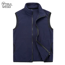 

TRVLWEGO Men Women Vest Spring Trekking Hiking Windproof Fishing Vests Sleeveless Soft Shell Camping Fleece Clothes Red Blue