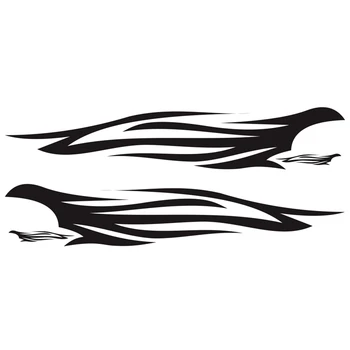 

2Pcs Car Sticker Flame Totem Anti-Scratch Vinyl Body Decal Car Model 180x32Cm