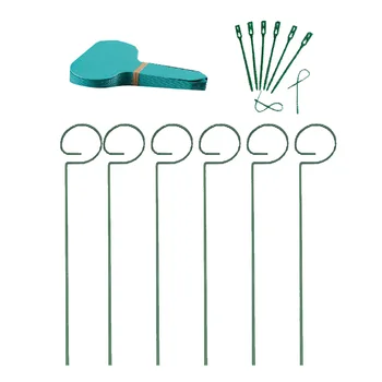 

8pcs Label Plant Support Stake Set Cable Tie For Flower Vertical Climbing Prevent Falling Balcony Single Stem Outdoor Garden
