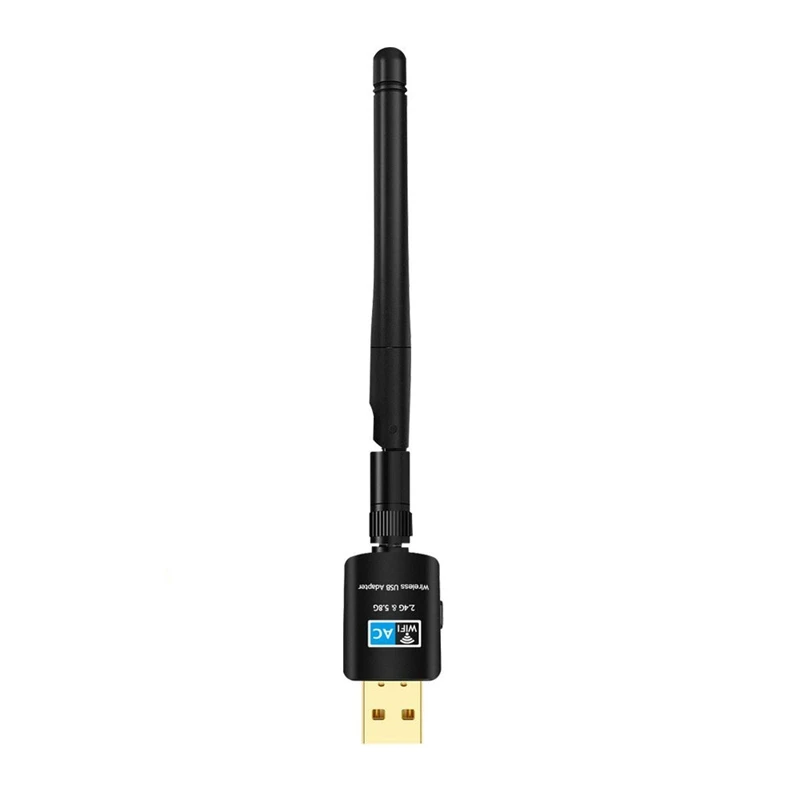 600 Мбит/с USB Wifi адаптер для рабочего стола Daul Band 2,4 ГГц/5 ГГц 433 Мбит/с 802,11 ac/a/b/g/n USB беспроводной сетевой адаптер для рабочего стола/La