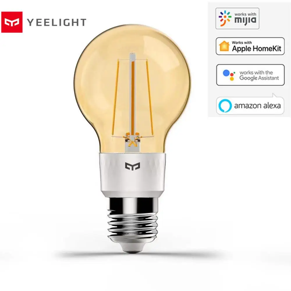 Xiaomi mijia yeelight умный светодиодный ламп накаливания YLDP22YL 700 люмен 6 Вт лимон смарт-лампы работать с Apple homekit - Цвет: Белый