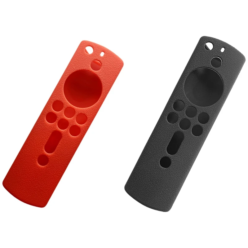 2 Pcs Protective Case 5.9 Inch Cover Silicone Sleeve Shockproof for Amazon Fire TV Stick 4K Black &amp Red | Дом и - Цена: 
