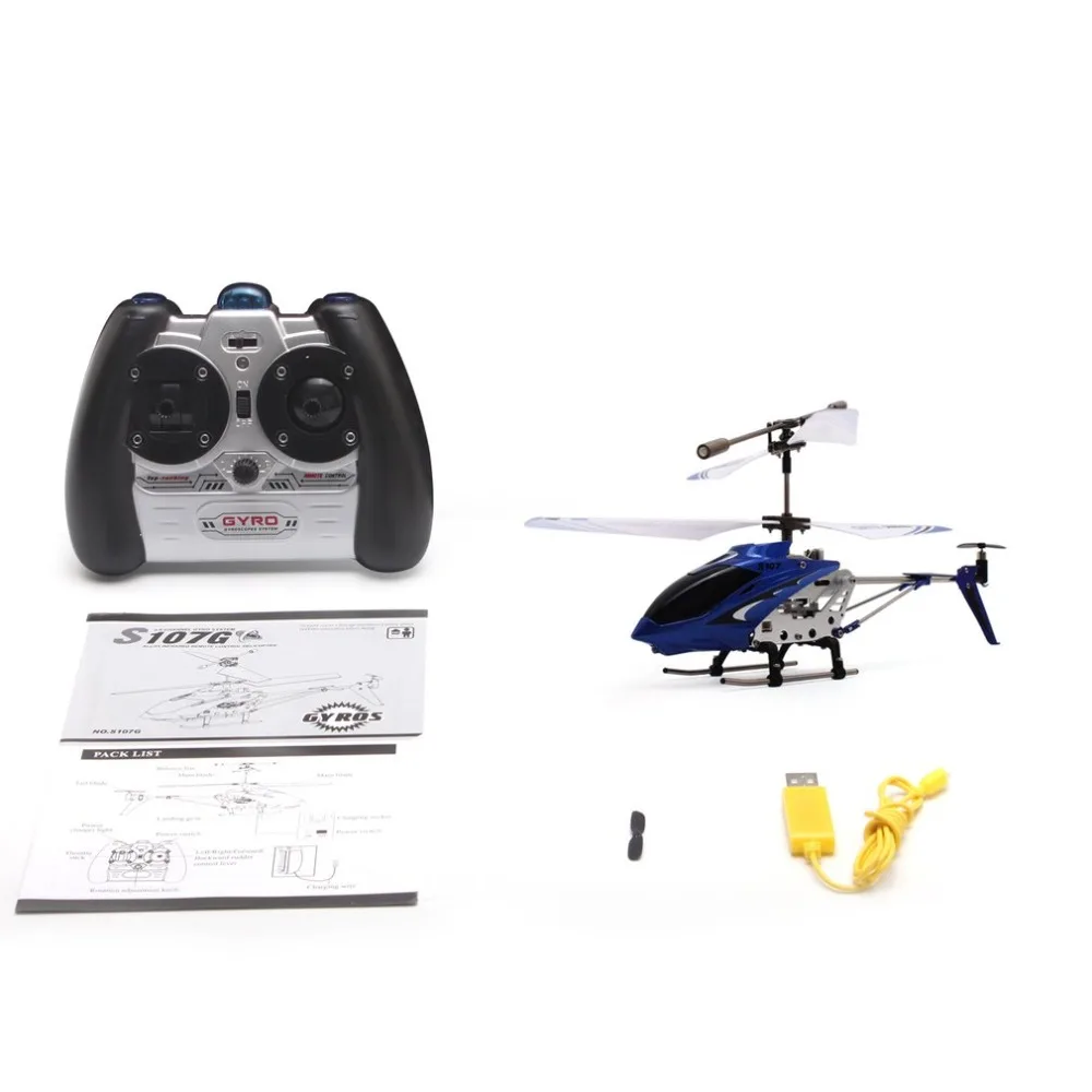 Syma S107G гироскоп металлический инфракрасный радиоприемник 3CH Мини вертолет Радиоуправляемый Летающий Дрон для игрушек подарок RTF