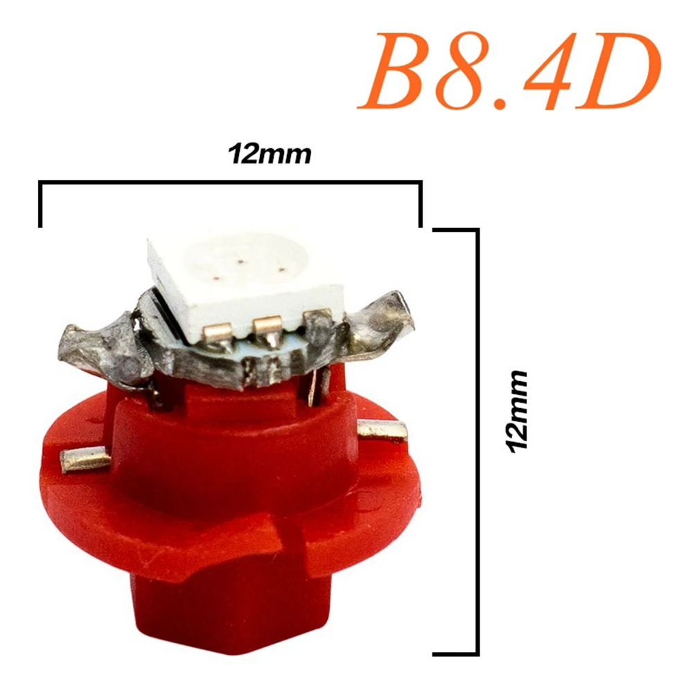 10Pcs B8.5D B8.4D B8.3D T3 T4.2 T4.7 T5 T6.5 T10 W5W LED 전구 자동차 계기판 램프 자동 대시 보드 온난화 표시 등