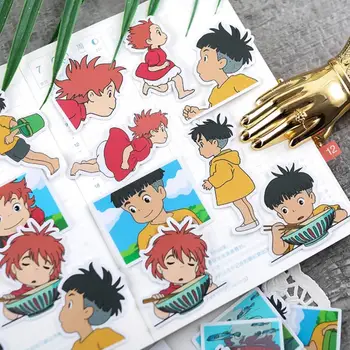 

24sheets/pack Miyazaki Hayao Anime works Howl Ponyo Sticker For Suitcase Laptop skateboard car Stickers
