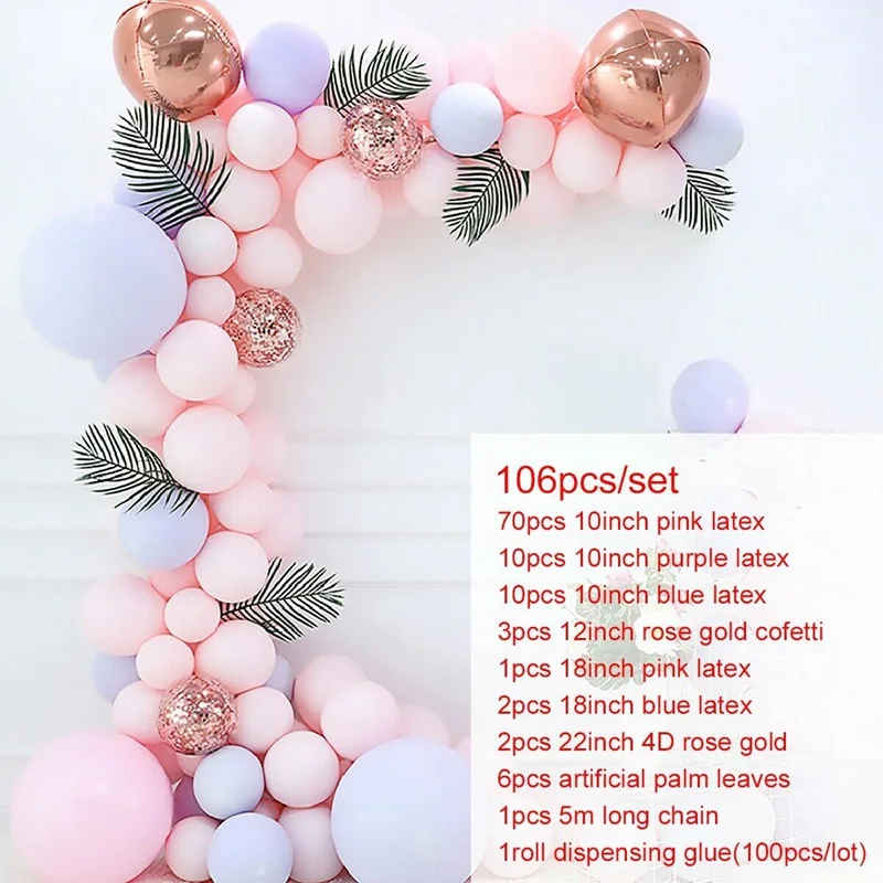 DIY Macaron воздушные шары-гирлянды арочный комплект из розового золота воздушный шар "Конфетти" Набор для украшения свадьбы, дня рождения, вечеринки