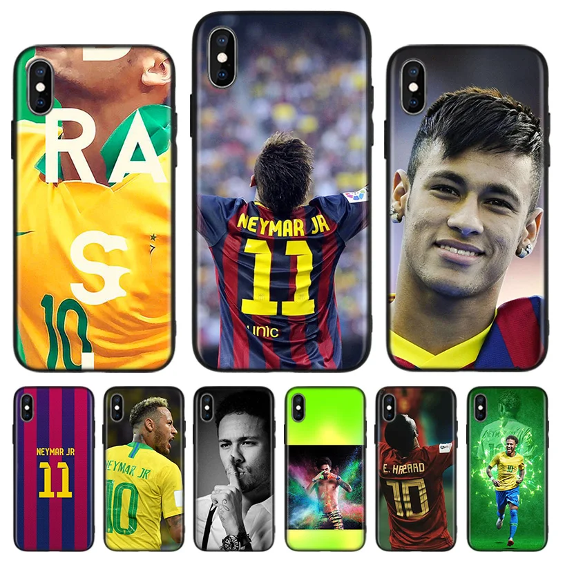 Черный чехол для телефона Neymar с футбольным плеером для Apple IPhone 11 Pro XS MAX XR 7 8 6 6S Plus X 10 Ten 5 5S SE Coque Shell