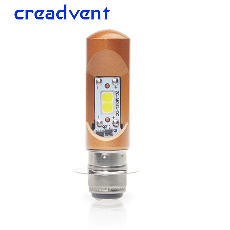 Creadvent мотоцикл P15D led галобный фонарь COB 8 Вт лампы 850LM мотоцикл светодиодные фонари мотор скутер аксессуары противотуманные фары Ксеноновые белые