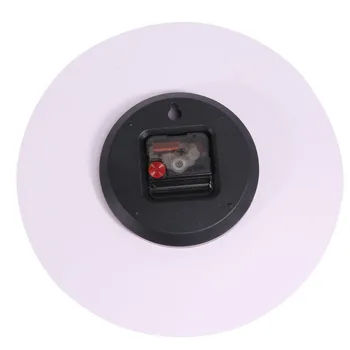 

1Pc Fashion Engraved Stereo Wall Clock Pure Background Color Contracted Digital Ultra-thin Clock Without Battery(Yellow)