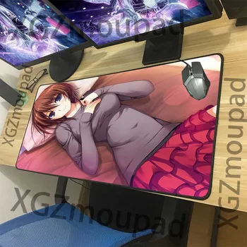 

XGZ Large Game Mouse Pad Black Lock Edge Anime Gentle Sister Sweet Temptation Custom Internet Cafe Computer Desk Mat Non-slip