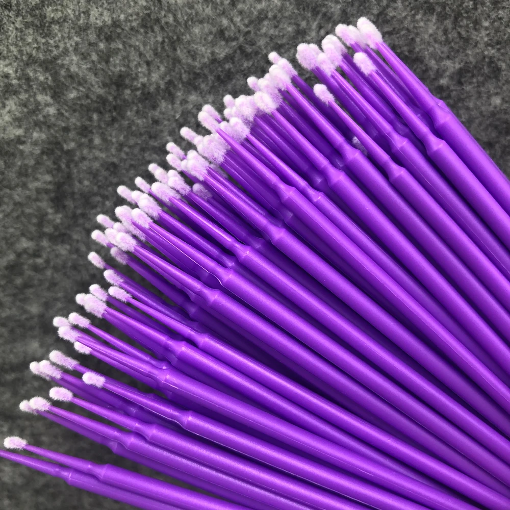 

100pcs Micro Disposable Cotton Swabs Eyelash Brushes Cleaning Swab Remover Cleaner Mascara Beauty Brush Kit Tools