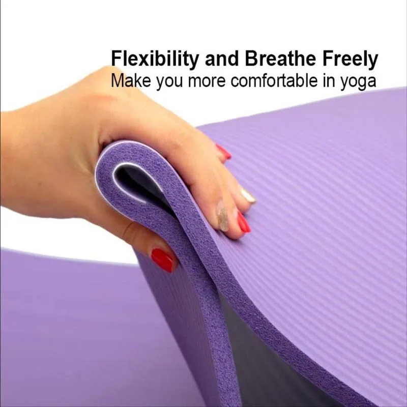 Non-Slip Yoga Mats 10mm Thicken NBR High Density Pads Pilates Dance Mat Fitness Sports Exercise Folding Beginner Yoga Tasteless