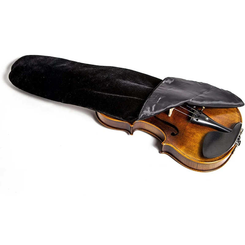 Acoustic Electric 4/4 Full Size Violin Cover Cloth Blanket Velvet for Violin Case Black