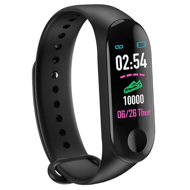 M3 Plus Smart Band Life водонепроницаемый фитнес-трекер M3 Plus умный Браслет кровяное давление монитор сердечного ритма умный Браслет - Цвет: Черный