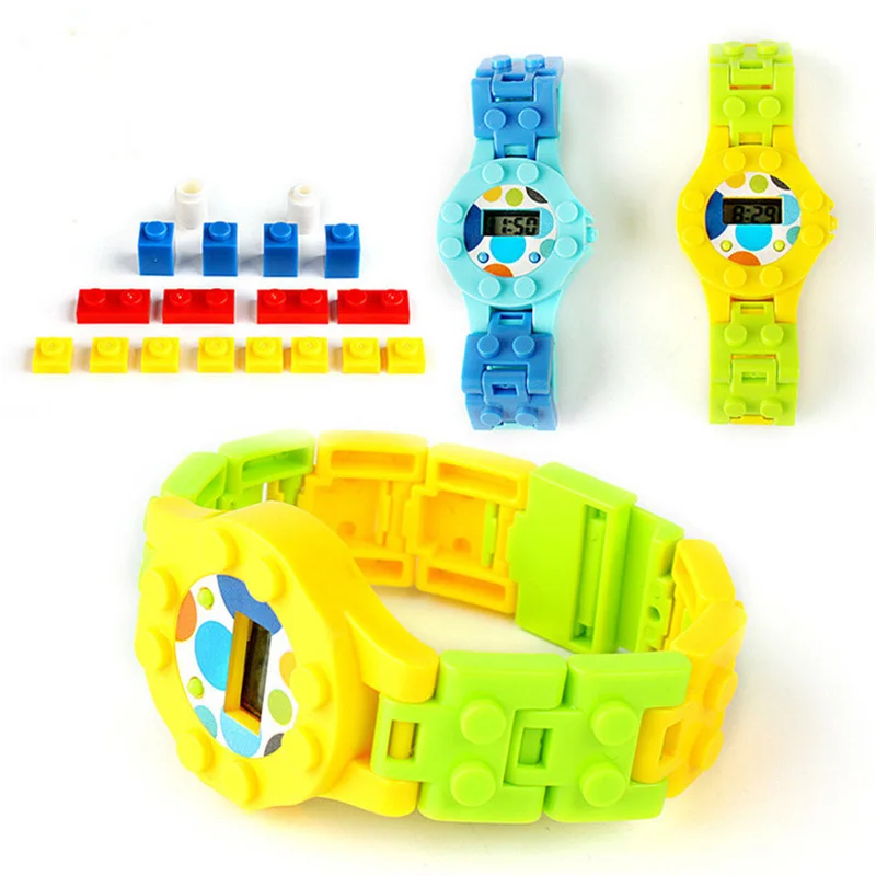 

DIY Electronic Building Blocks Watch Compatible Assembling Building Blocks Kindergarten Educational Toys For Children DIY Bricks