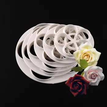 

6PCS Rose Flower Fondant Cake Big Cookie Mold Sugarcraft Baking Cutter Tools