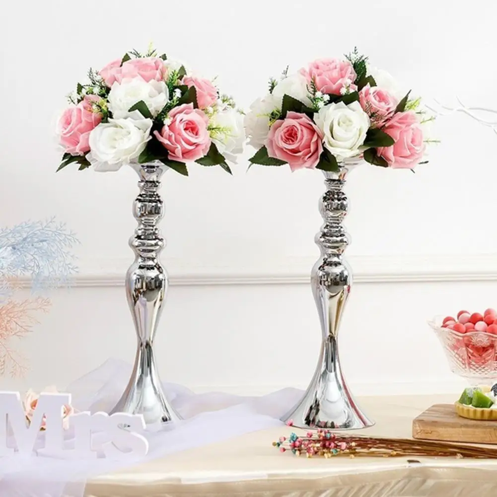 Metal Candle Holders Flowers Vase Candlestick Centerpieces Road Lead Candelabra Wedding Christmas decoration | Дом и сад