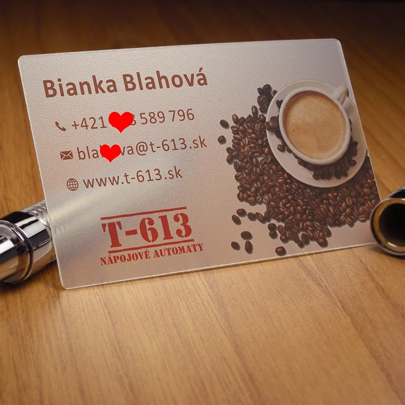 100pcs 90x51mm Personalized Free Design Printing Transparent Plastic Business PVC ID Cards