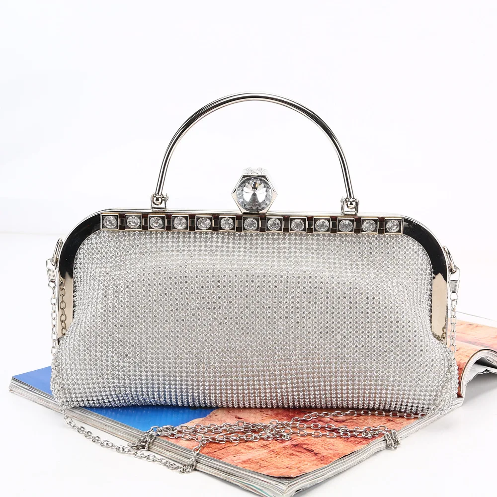 

Cross Border Rhinestone Evening Bag Currently Available Diamond Set Evening Bag Ultra Large Capacity with Handbag Handle Change