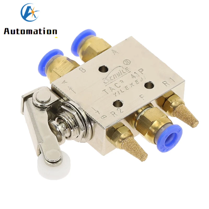 Válvula de Escape com Posições e Vias Interruptor de Alavanca de Rolo com Regulação Automática Válvula Mecânica Pneumática Rosca com Encaixes de Silenciador