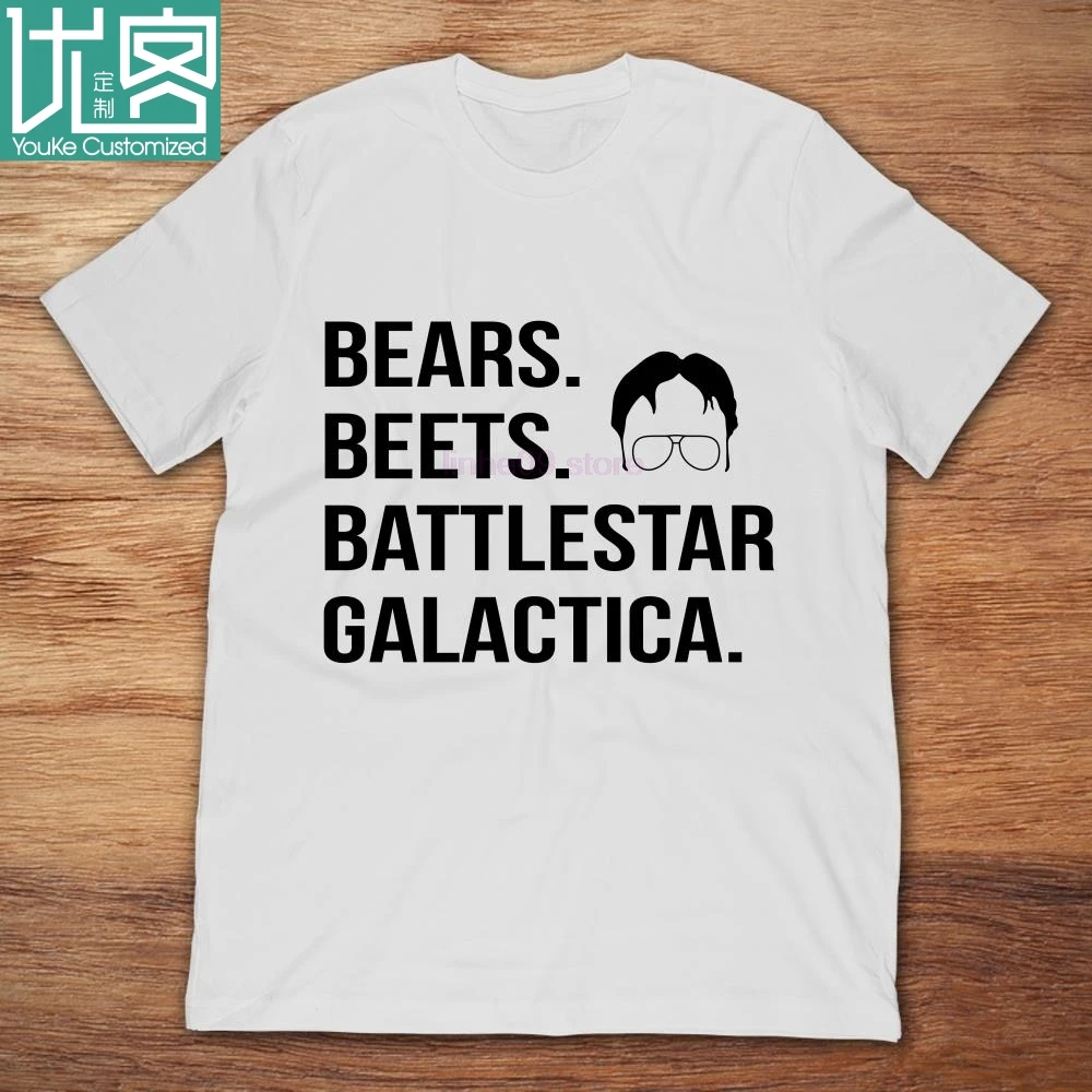 2019 Brand Dwight Schrute The Office Bears Beets Battlestar Galactica men t-shirt | Мужская одежда