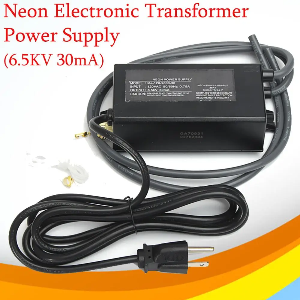 Neon Sign Electronic Transformer 6.5KV RMS 9KV Peak Power Supply ME-120-9000-30 