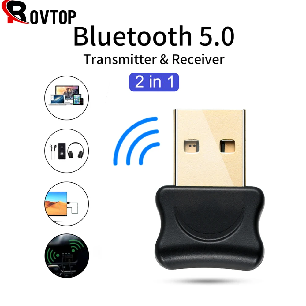 USB Bluetooth 5.0 Transmitter Audio Receiver Wireless Dongle Adapter AUX Auto for Computer PC Laptop | Компьютеры и офис