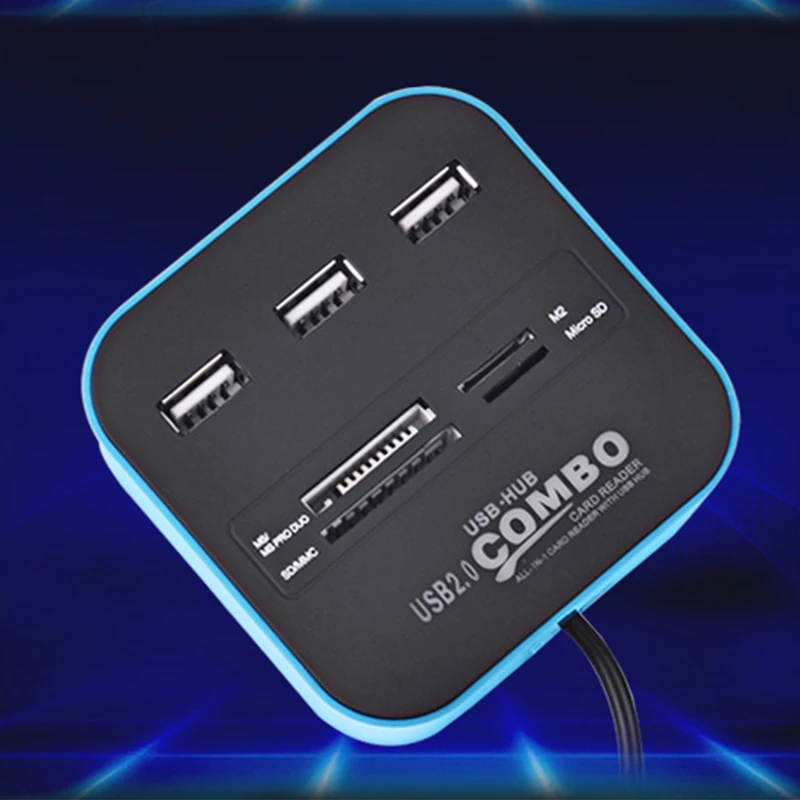 Usb-хаб 3 порта USB 2,0 концентратор USB разветвитель адаптер питания для iMac компьютер Ноутбук аксессуары сплиттер адаптер с TF кард-ридером
