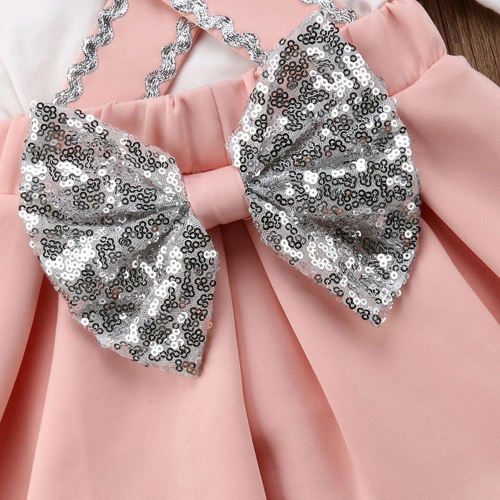 Bling Bling Toddler Baby Girl Clothes 3pcs Set Long Sleeve Top And Skirt Headband Spring Back To School Outfit Sets Vestido D30
